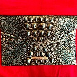 Brand New Brahmin Croc Skin Clutch